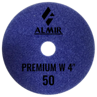Диски полировальные эластичные PREMIUM W ALMIR D100/№50 (Премиум W АЛМИР) для мрамора и гранита (с водяным охлаждением)