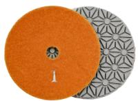 Алмазные гибкие шлифовальные круги Ромашка Pads 3-STEP D100 №1 Алмазные гибкие шлифовальные круги Ромашка Pads 3-STEP D100 №1